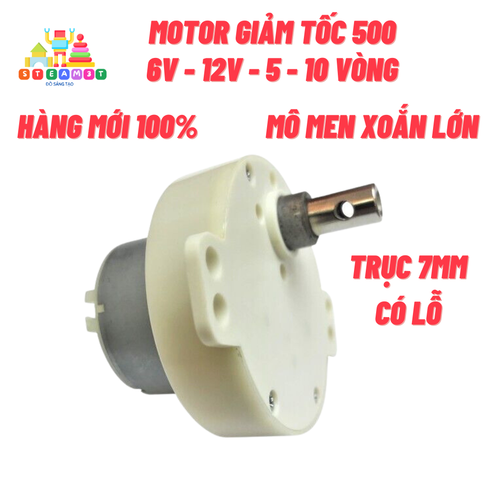 Motor đảo quạt 12v mô tơ giảm tốc mini 500 bánh răng nhựa kim loại 6v - 12v tốc độ chậm 5 - 10 vòng 