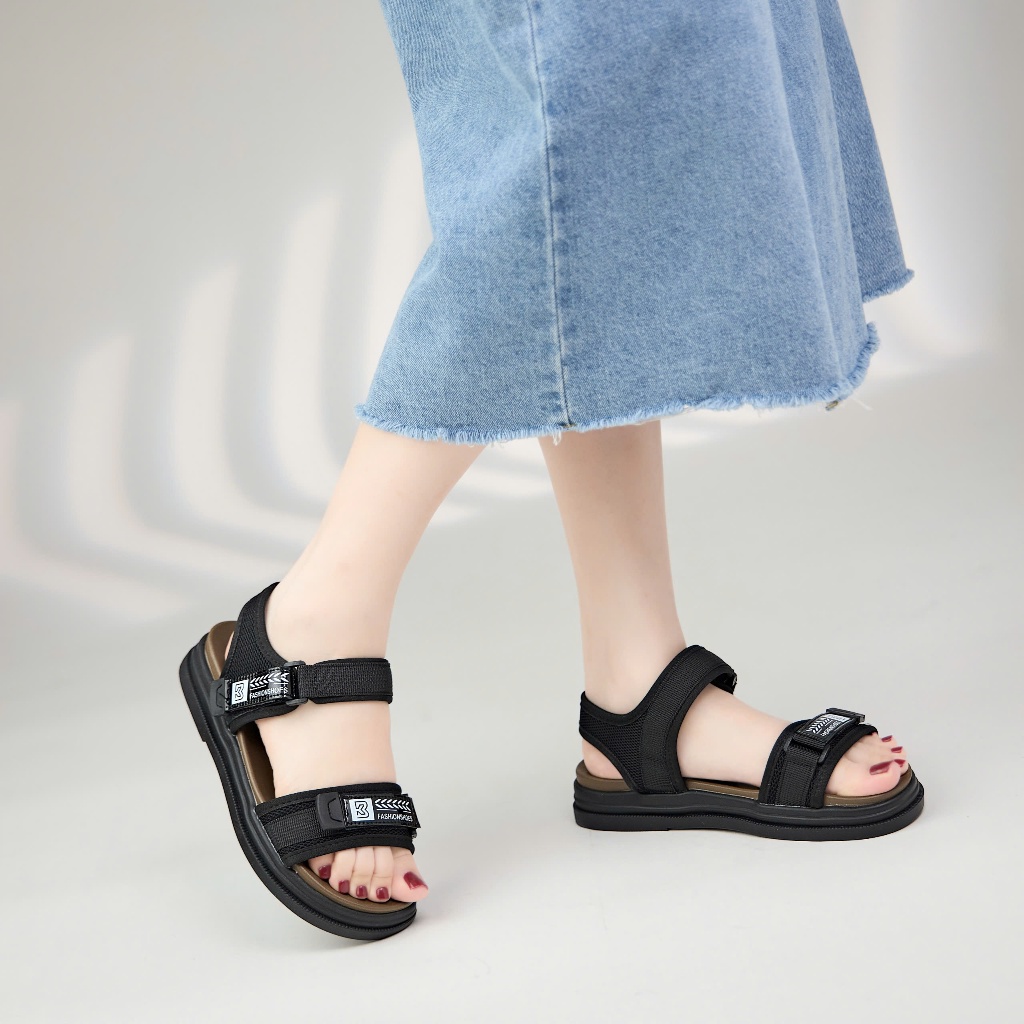 Giày Sandal Nữ MWC E150 - Giày Sandal Nữ Quai Ngang Vải Dệt Cao Cấp Thông Thoáng Bền Đẹp