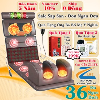 Thảm massage toàn thân Zlife Z99, đệm nệm ghế mát xa làm ấm, giảm đau nhức hỗ trợ tuần hoàn máu
