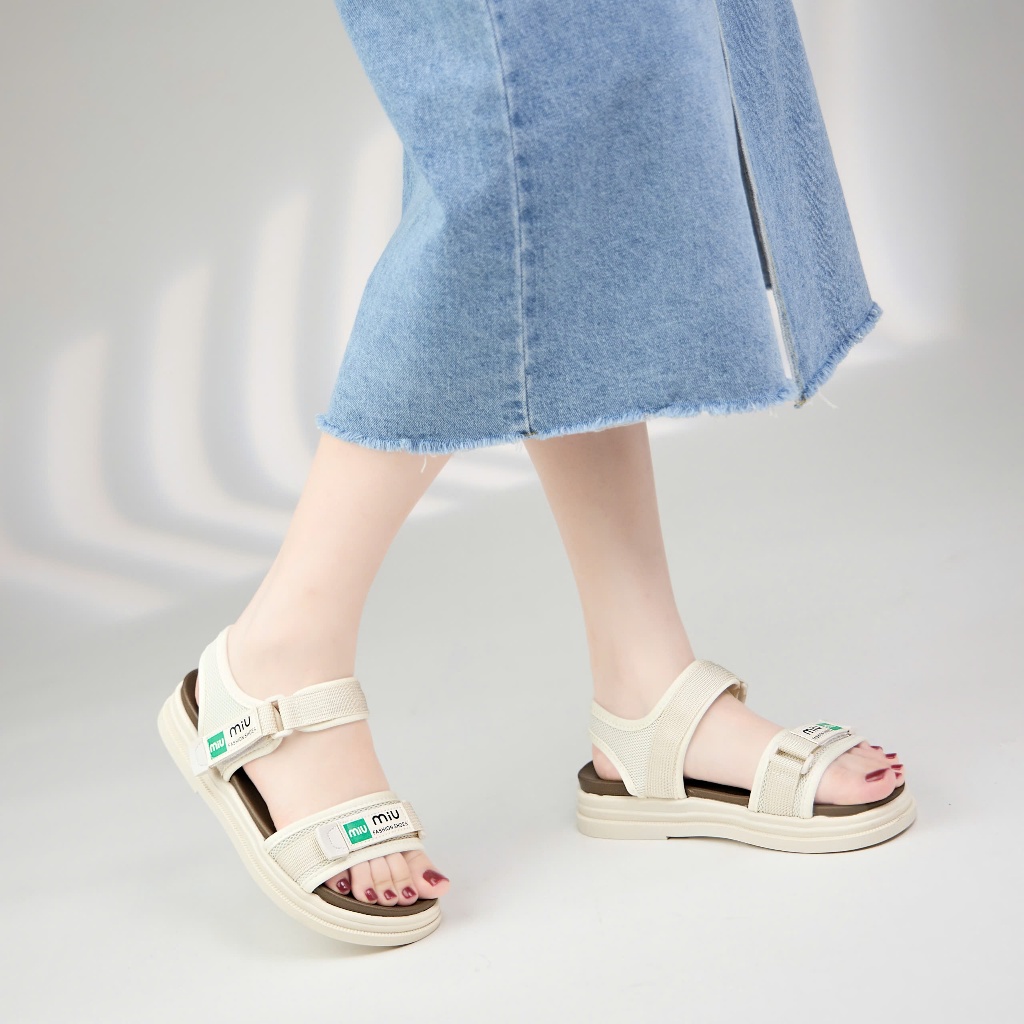 Giày Sandal Nữ MWC E151 - Giày Sandal Nữ Quai Ngang Vải Dệt Cao Cấp Thông Thoáng Bền Đẹp