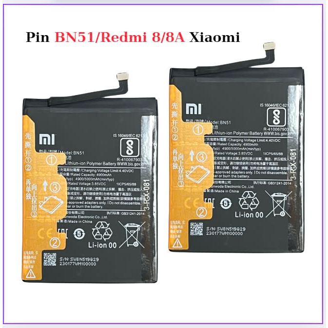 Pin xiaomi BN51/Redmi 8,Redmi 8A,mới