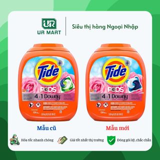 [NHẬP MỸ CHÍNH HÃNG] Viên Giặt Tide Pods Plus Liquid Laundry Detergent, Hương Downy 4-In-1, 104 Viên