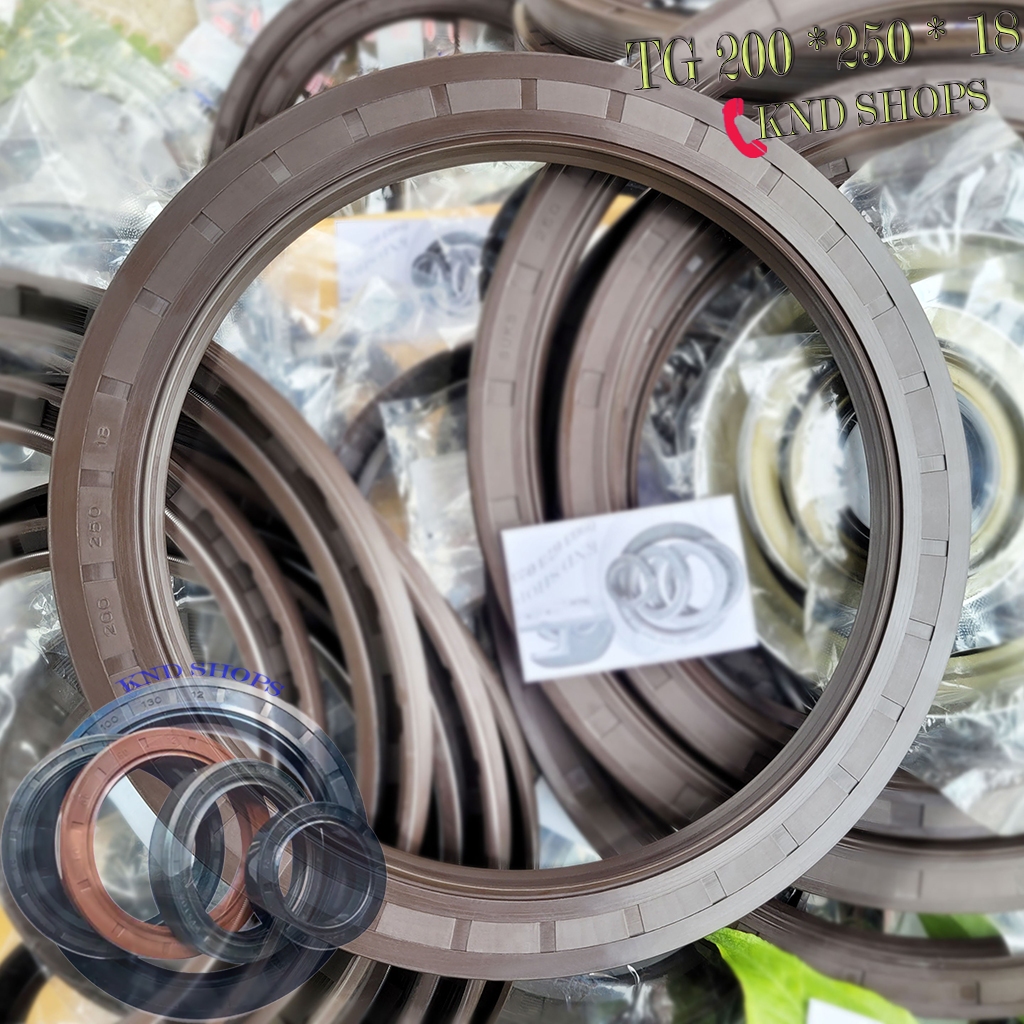 Phớt dầu SVKS TG 200*250*18, Phớt chặn nhớt trục chuyên cho máy nghiền đá và máy sản xuất nhưa | KND