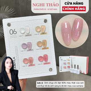 Set sơn gel thạch nhũ khổng tước RAMYLA 6 màu Nghi Thảo