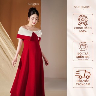 Đầm Bầu SACHIMOM - Váy Bầu Trễ Vai Sang Trọng NANCY DRESS