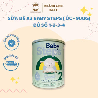  Sữa dê A2 Baby Steps   úc - 900g  đủ số 1-2-3-4 