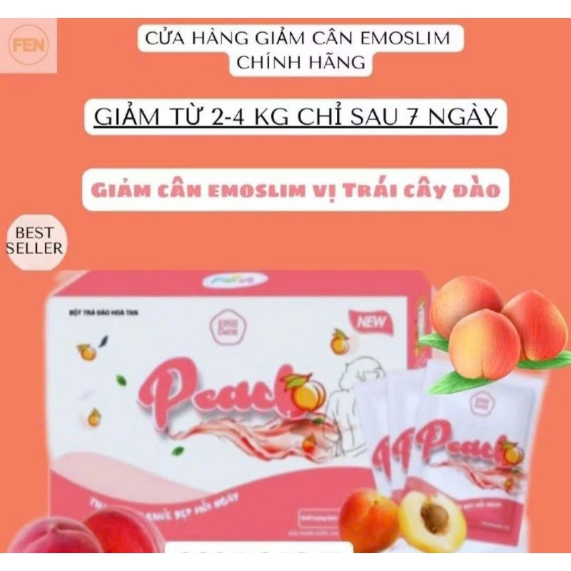 Giảm Cân Emo Detox nuớc uống vị Đào / Giảm Cân Emoslim