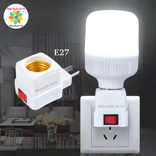 Đui đèn E27 liền phích cắm có công tắc EAZZING