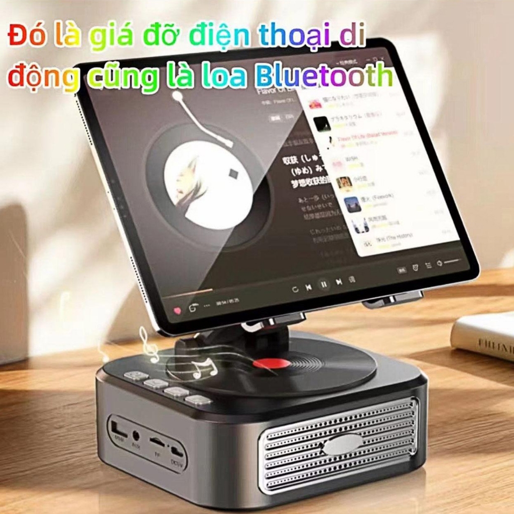 Đa chức năng 3 trong 1, điện thoại di động và máy tính bảng tích hợp âm thanh, loa Bluetooth, hỗ trợ chống trượt, có thể