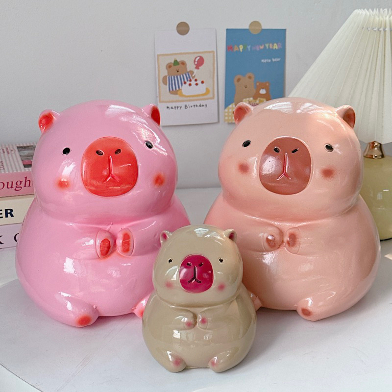 Ống tiết kiệm Chuột Lang Capybara size TO  (C22xD20xR19)|quà tặng, trang trí Tiemheosoda