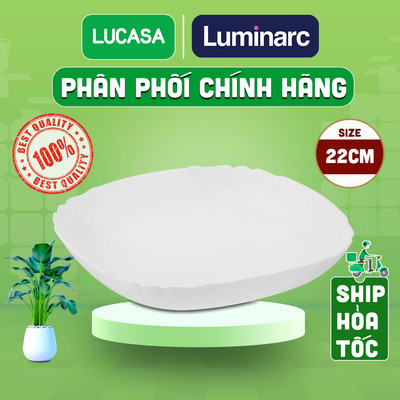 Bộ 6 Đĩa Sâu Thủy Tinh Cường Lực Luminarc Lotusia 22cm - BOL3622 | Phân Phối Chính Hãng