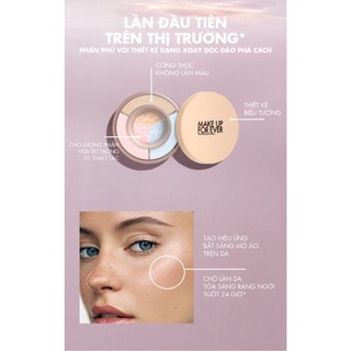 (Tặng Kèm Cọ) Phấn phủ 3 Mầu Make Up Forever  twist & light ánh sáng