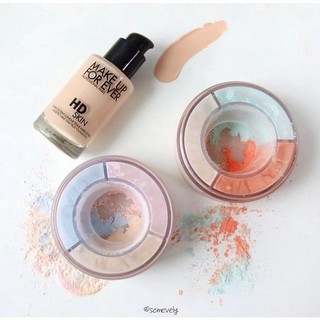 (Tặng Kèm Cọ) Phấn phủ 3 Mầu Make Up Forever  twist & light ánh sáng