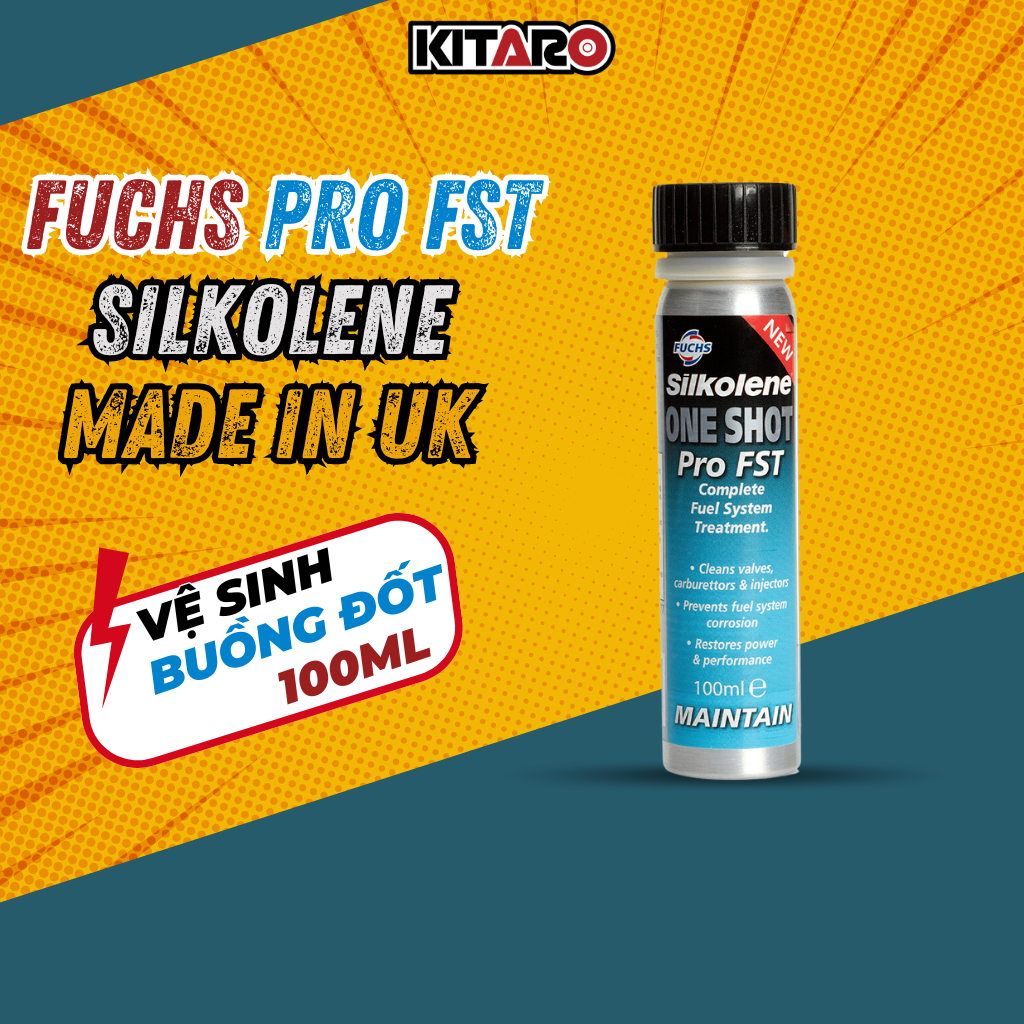 Phụ gia fuchs silkolene 🚓 vệ sinh buồng đốt + súc động cơ + octane tăng chỉ số xăng