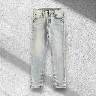 QUẦN JEANS SKINNY XANH BẠC PHỦ BỤI WASH HIỆU ỨNG 3D TALURETRO