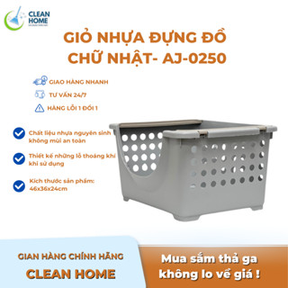 Rổ đựng đồ xếp chồng cao cấp lẻ 1 tầng Hàn Quốc kokOmgea (AJ-0250)