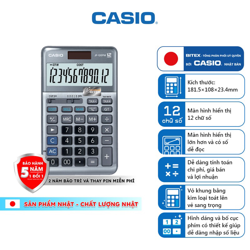 Máy Tính Casio JF120FM Chính Hãng