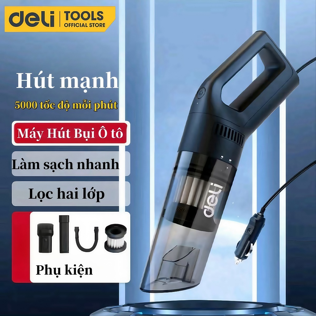 Máy Hút Bụi Ô tô Deli Đa Năng