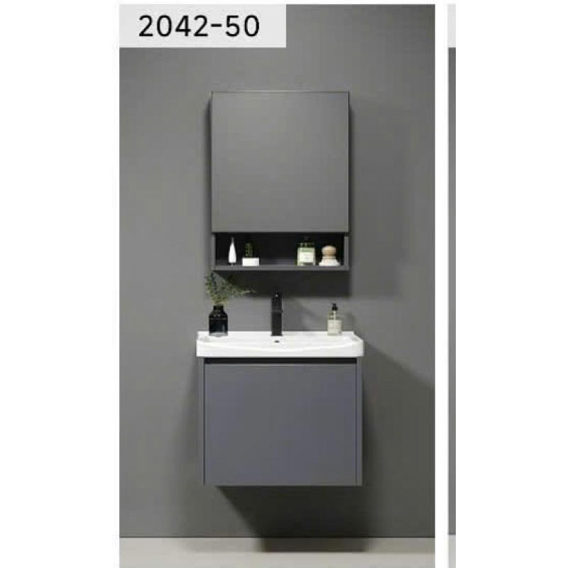 Tủ lavabo treo tường, tủ chậu rửa mặt mini size 50x36cm