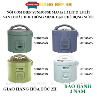 Nồi cơm điện 1.8 lít - 1.2 lít Sunhouse Mama SHD8665G/SHD8265G Bảo hành toàn quốc chính hãng 2 năm