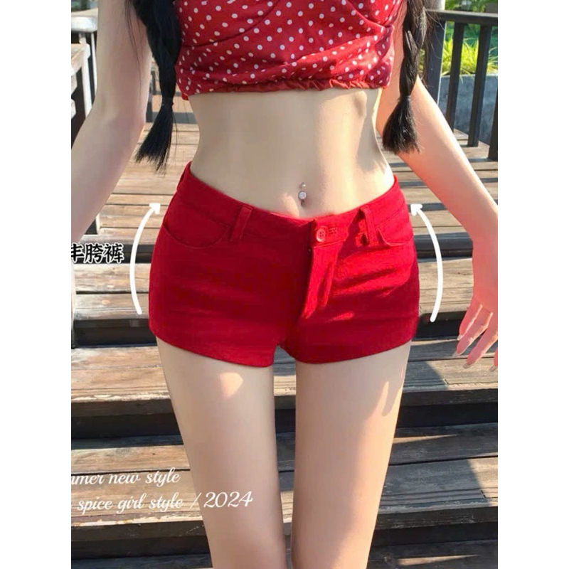 Quần Đùi Siêu Ngắn, Cạp Trễ Quần Short Ngắn Cạp Trễ Túi Bé Quần Short Nữ Cạp Trễ Quần Đùi Nữ Cạp Trễ