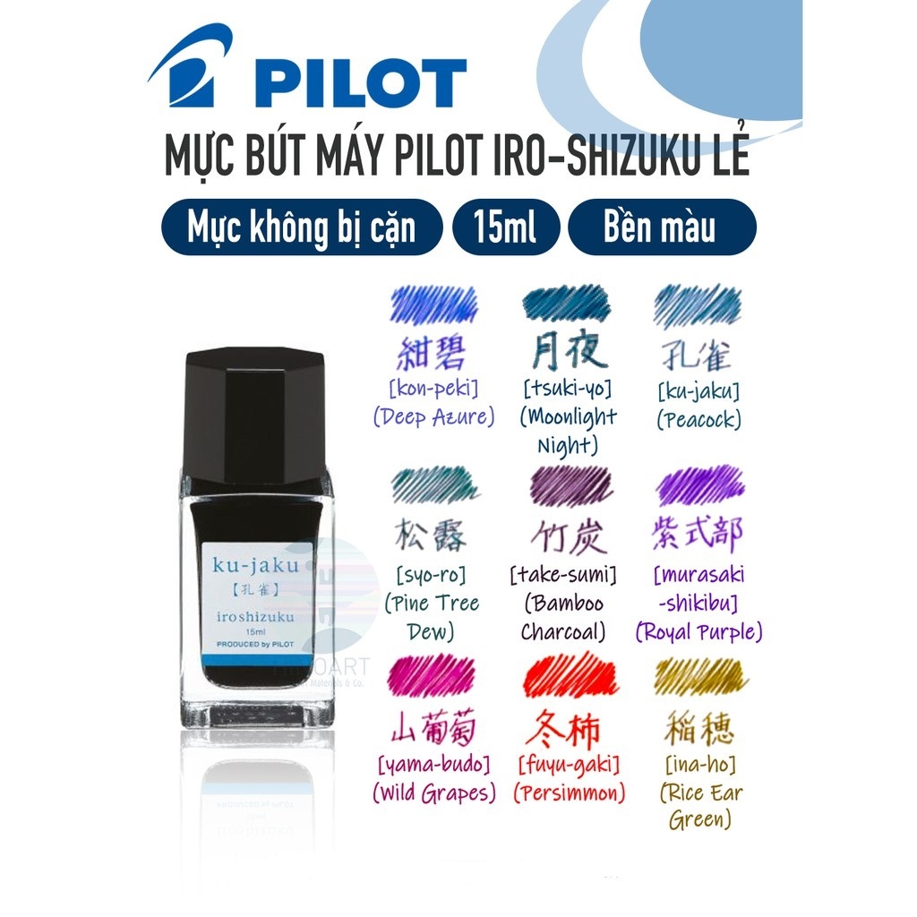 Mực bút máy PILOT Iro-shizuku 15ml