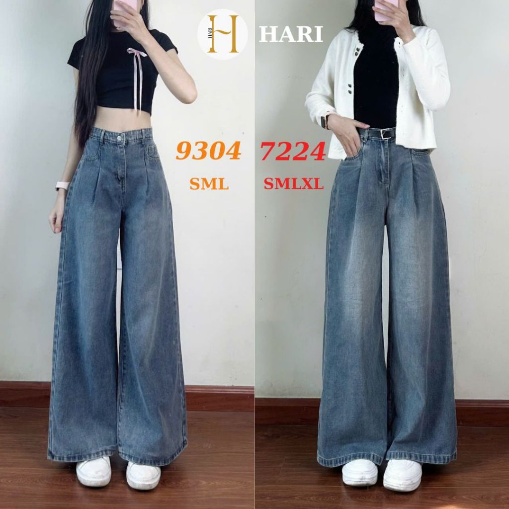 Quần bò jean ống xuông ống rộng Hari đủ màu Cá Tính | BigBuy360 - bigbuy360.vn