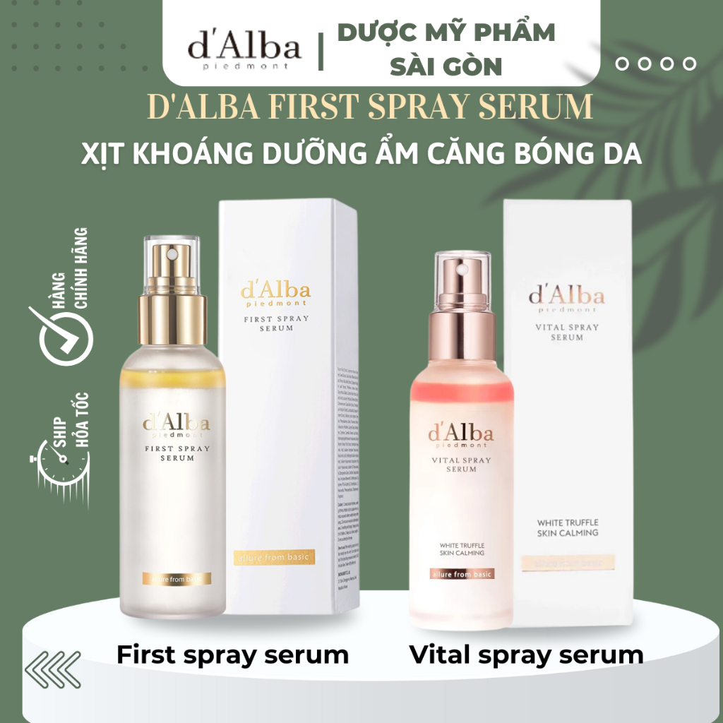 [d'Alba] Serum dạng xịt khoáng căng bóng da First Spray Serum100ml - Mist Serum