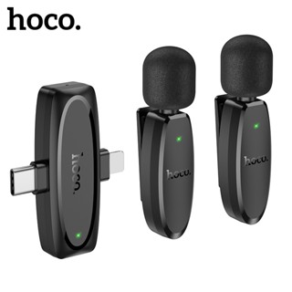  Mic thu âm không dây Hoco L15 có 2 micro cài áo chân cắm Type-C và LN cho điện thoại di động 