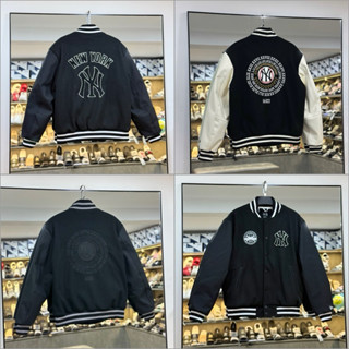 [Authentic💯] Áo Varsity New Era NY Đen 14117431* Áo Khoác New Era Bomber Jacket MLB Chính Hãng Full Tem Tag