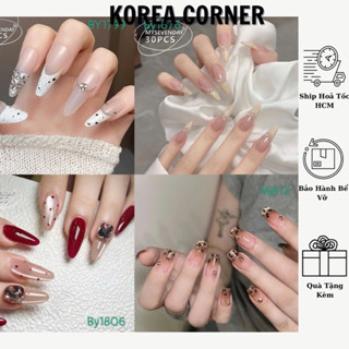 MÃ By Mj-Set 24 MÓNG GIẢ ĐÍNH ĐÁ TỰ CHỌN KEO DÁN KÈM THEO