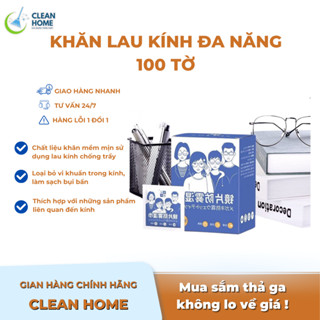 Khăn Lau kính Nano hộp 100 miếng khăn giấy chống bám hơi nước, giấy lau kính chống mờ sương, mồ hôi, chống nhờn