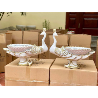 Bình hoa con công, chim công compozit