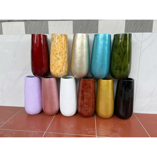 Bình hoa composite, decor, trang trí , bình cắm đào đông (ib chốt màu) B18