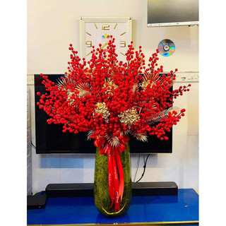 Bình hoa composite, decor, trang trí , bình cắm đào đông (ib chốt màu) B18