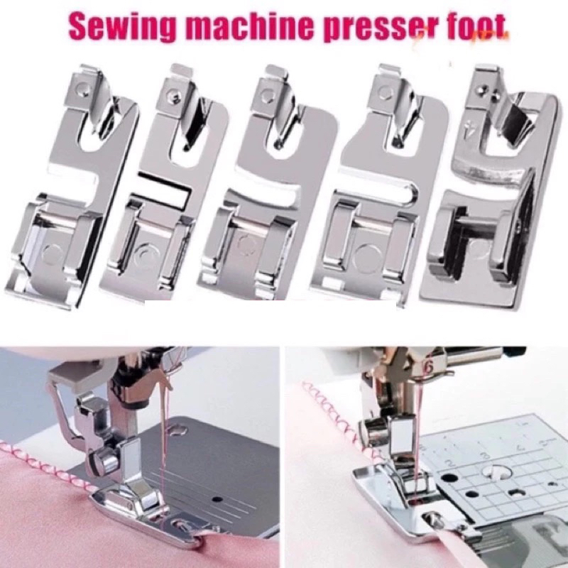 01 Chân vịt cuốn biên 3mm, 4mm, 6mm cho máy may gia đình