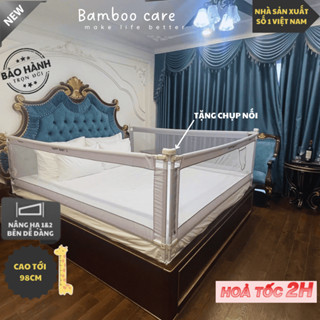 Thanh chắn giường cho bé BamBoo mới nhất 2025, nâng hạ từng bên dễ dàng, an toàn cho bé