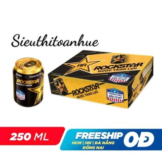 Thùng 24 Lon Nước Tăng Lực Rockstar (250ml/lon)