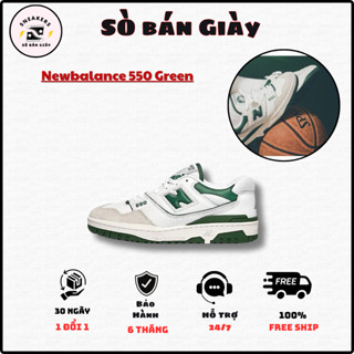 Giày Thể Thao Sneakers Nam Nữ NB 550-White Green Xanh Trắng Bản S.C Cao cấp