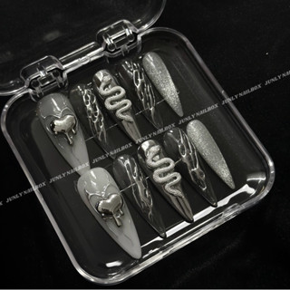 Nailbox Thiết Kế Móng Úp Rắn Bạc Siêu Chất 190 Bản Mới Không Lộ Móng