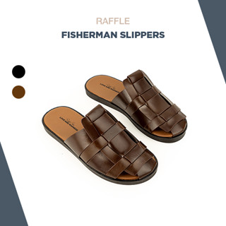 Dép Da Nam Raffini Fisherman Slippers - Brown Da Bò Cao Cấp Đế Đúc Cao Su Bảo Hành 1 Năm