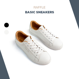 Giày Thể Thao Nam Raffini Basic Sneaker - White Kiểu Dáng Basic Dễ Phối Đồ Da Bò Thật Bảo Hành 1 Năm