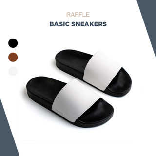 Dép Da Nam Raffini Basic Slippers- White Da Bò Thật Đế Cao Su Chống Trơn Trượt