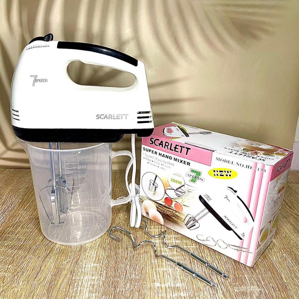 Máy Đánh Trứng Cầm Tay SCARLETT 7 Tốc Độ 260W +có bán kèm ca đánh 1lit