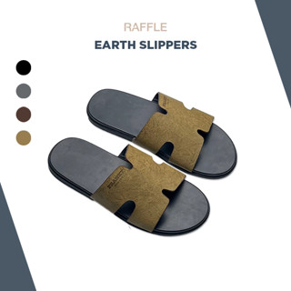 Dép Da Nam Raffini Earth Slippers Da Bò Full grain - Đế Đúc Cao Su Chống Hăm Chân - Size 39 - 44