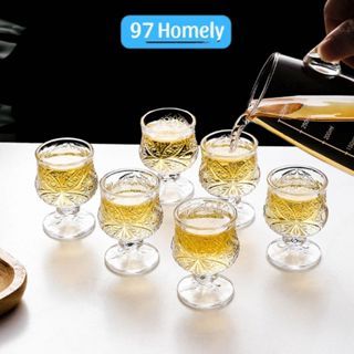 Set 12 Ly Thủy Tinh Uống Rượu, Bộ Ly Thủy Tinh Đẹp Uống Rượu, Ly Rượu Shot Cách Điệu 45ml Cao Cấp