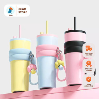  Ly giữ nhiệt Candy 710ml có ống hút bình nước giữ nhiệt Candy chất liệu inox 316 mẫu mới 2024 