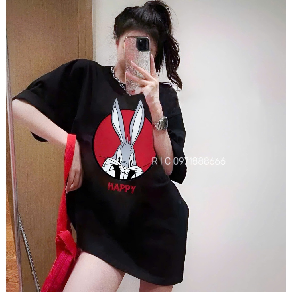 [Vải Xịn] Áo Thun Circle Happy Bunny Cotton Cao Cấp - Mỹ Tú Store