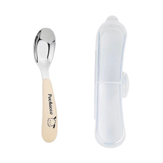 Thìa Ăn Dặm Cho Bé Muỗng Inox 316 Cao Cấp, Tay Cầm Nhựa PP An Toàn, Có Hộp Đựng