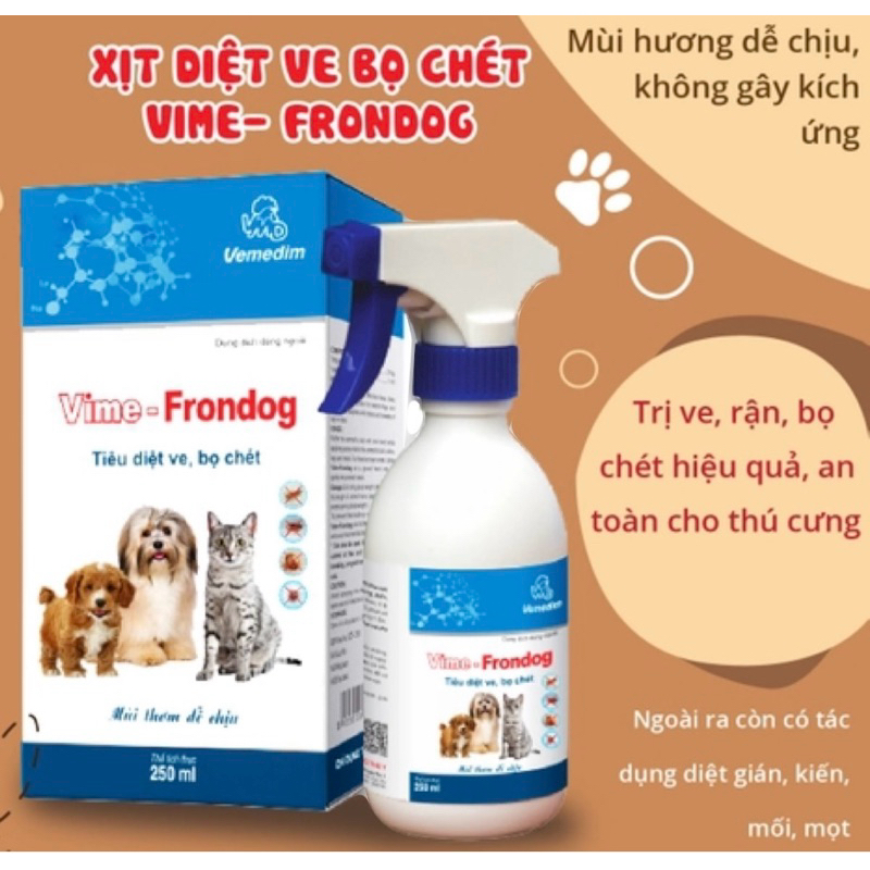 xịt ve rận, bọ chét vime-frondog 250ml